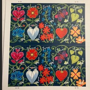 100pc AUTHENTIC 1st class forever LOVE stamp sheet for postage 5 sheets